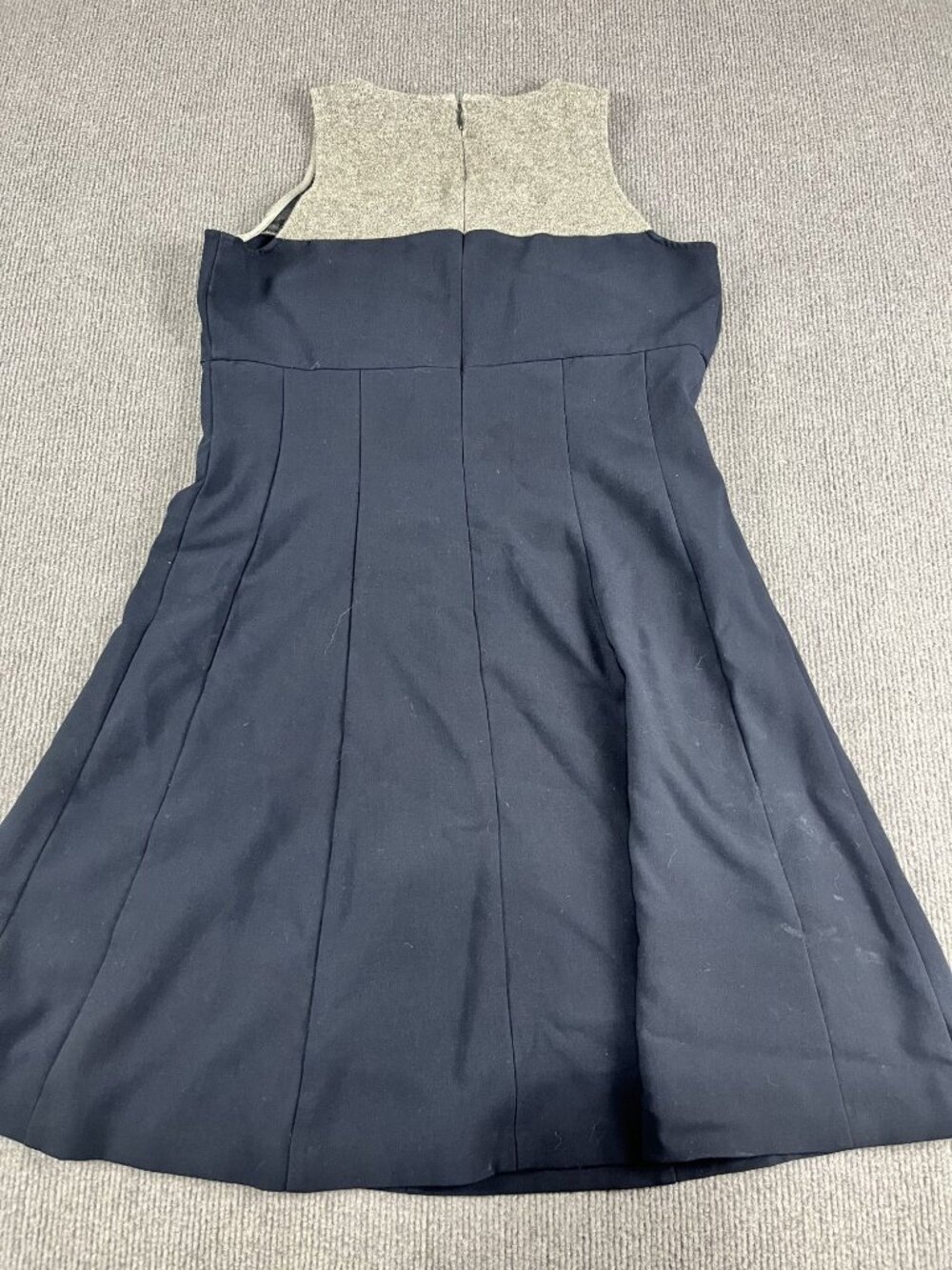 Ann Taylor LOFT Two-Tone Sleeveless A-Line Dress Navy & Gray Size 10 Back Zipper - Picture 8 of 11
